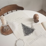 🎅christmas tapestry |cotton linen |クリスマス　タペストリー　(monochrome)