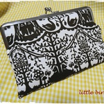 がま口通帳ケース　＊Forest Garland＊brown