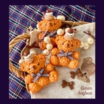 ごちそうテディベア・パンプキンモンブランクッキー【ネックレス】