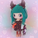 イーマリーちゃんハロウィンかぼちゃのドレス🎃💕🎃💕ツノ、かばんの3点セット🎃❤︎🎀