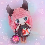 イーマリーちゃんハロウィンかぼちゃお洋服🎃💕🎃💕ツノとかばんの3点セット🎃❤︎🎀