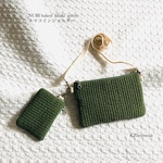 NUBI baked  khaki greenスマコインショルダー　ヌビ　イブル　ポシェット　スマホショルダー　コインケース