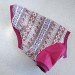 LL（胸46）フォークロア柄（モカ系）の袖付きトップス♪