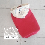 Cottonパーカータンク　RED