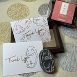 ロップイヤーのうさぎのはんこ