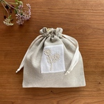 ミナペルホネン アップリケ 刺繍 巾着