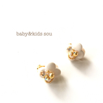 お花タイルのビジュ      ピアス/イヤリング