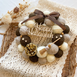 Halloween ハロウィンリース ブラウン ほうき
