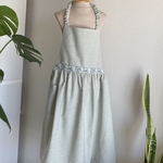 シンプル可愛い❣️子供ギャザーエプロン&三角巾☆*:.｡. Ｌ(140〜160)サイズ｡.:*☆