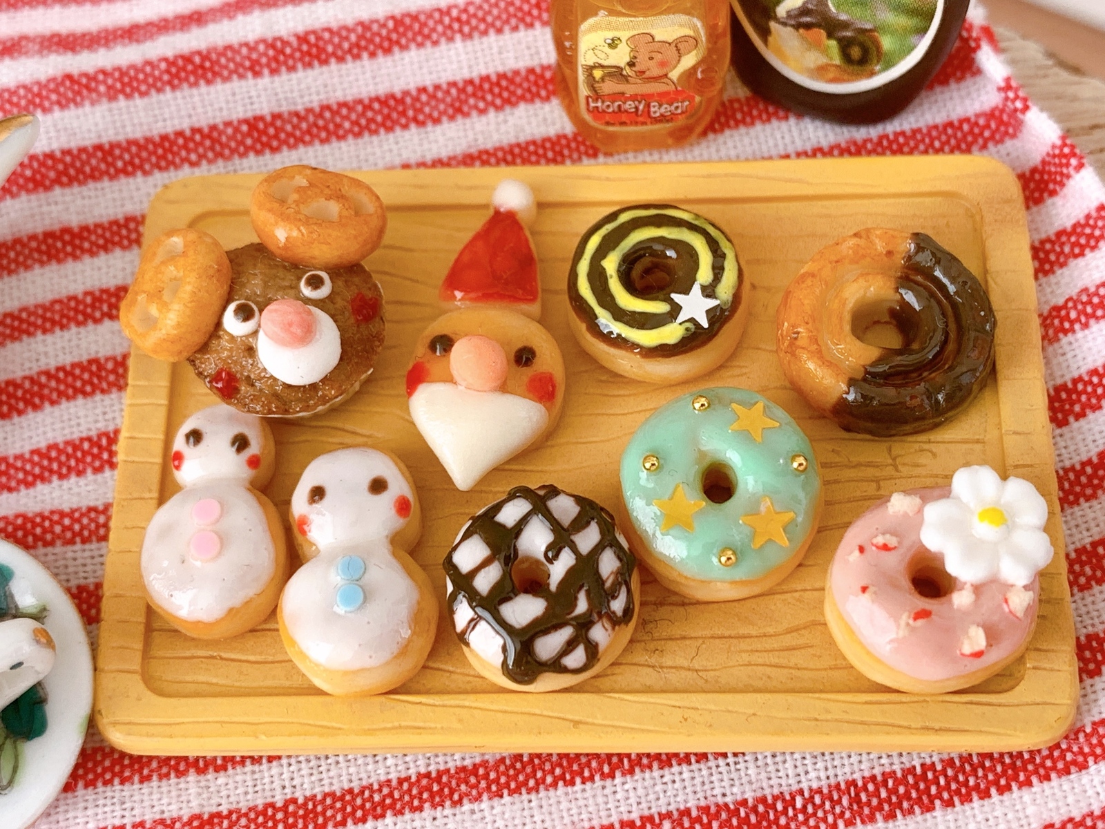 ミニチュア フェイクスイーツ クリスマス ドーナツセット - ♡Oimo 