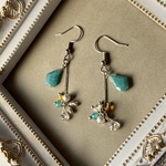 揺れる♡*゜アマゾナイトのピアス