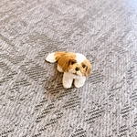 シーズー　ミニチュア　犬　置物　フィギュア　オブジェ　粘土