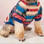 犬服！Msize！暖かオルテガ風　デニムスカート