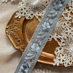3枚目1番上　インド刺繍リボン　花　インド刺繍　スパンコール　刺繍リボン　リボン　りぼん　※10月8日よりゆうパケットにて発送となります。