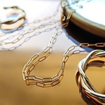 《お洒落なミニマルスキンジュエリー》 14KGF/ FLAT CHAIN NECKLACE（アレルギー対応）