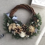  * Tree nuts  Christmas wreath   * クリスマス   リース  ハーフリース　ギフト