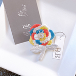 【新作】colorfulFlower ビーズ刺繍ブローチ