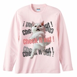 【L】ピンク　ホームラン　ロングスリーブTシャツ