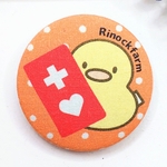 ヘルプマークぴよ🐥 ブローチ(オレンジドット)