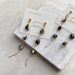 マザーオブパール(ピアス/イヤリング/ブラウン)