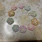 ハンドメイド　カラー水引　水引パーツ　レインボー　カラフル