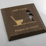 【送料無料】立ち小便禁止！　プレート　ブラウン KEEPC(P-B)