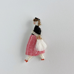 myself no.19ブローチ  刺繍ブローチ ビーズ