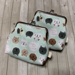 ＊数量限定＊【ねこ】がま口ポーチ L
