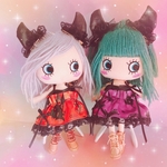 イーマリーちゃんハロウィン🎃小悪魔サテンドレス😈❤️ツノの2点セット❤️✖️２枚セット