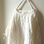ぷっくりお袖リボンのflower刺繍チュニ♪ホワイト