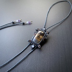 bronzite  / bolotie necklace #マクラメネックレス#