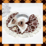 【♚ ꮳꮮꭿꮪꮪꭵꮳꭿꮮ ꮇꭴꭰꭼꮢN♚】モロッカンカフェモカ×チェックフロッキーリボン🤎《ケープ首輪》