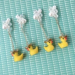 【S】バブルバスタイム🫧🛁シャンプーハットとアヒルちゃんピアス/イヤリング