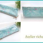 LIBERTY　リバティ　Yoshie　23B　ビニコのマチ付大きめクリアポケットペンケース