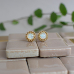 オパール ラウンド ピアス ----Grace----