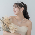 ◇ネックレス＆ピアスorイヤリング◇ウェディング アクセサリー セット ブライダル パーティ  21