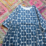 ◆sale◆北欧フラワー ゆるふわワンピース　navy