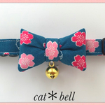 再販❗️️着物に花の髪飾り👘🌺【蝶ネクタイ】＊猫(&小型犬)首輪