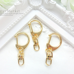 5個セット☆小サイズ　ゴールド キーホルダー金具　バックチャーム金具