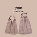 towel apron set (pink)