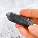 チベット産モリオン・原石・ポイント23g ✧麻ポーチ付き✧黒水晶ポイント