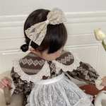【送料無料】幅広レースリボン ヘアバンド