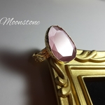 再販☆新入荷『Peach Moonstone』のひとめぼれ天然石リング