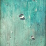 『しずく』絵画　　置物　インテリア　ポップアート　art　雫　drop　アクアグリーン　プレゼント
