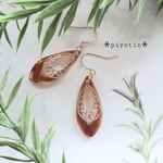 [送料無料]再販＊しずく型ピアス＊秋の装いに秋色カラーのピアス