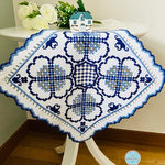 【furka****さま専用ページ】トルコタイル風ドイリー＊ハーダンガー刺繍