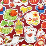 縁起物なフレークシール(38枚入）