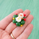 クリスマスリースと雪だるま　クリスマスバージョン