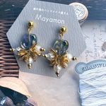 🫧ガラスメッキピアス【イヤリング】クリア感溢れる綺麗なアクセ✨
