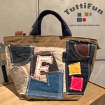 tuttifun＊ベージュとデニムのF bag